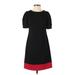 Tommy Hilfiger Casual Dress - A-Line: Black Solid Dresses - Women's Size 2