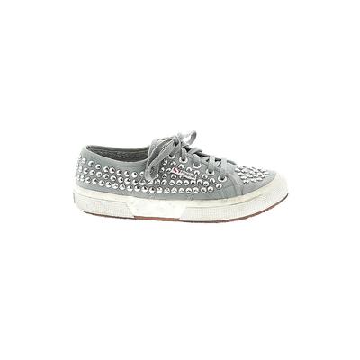 Superga Sneakers: Gray Shoes - Women's Size 37.5 - Almond Toe