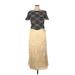 Carolina Herrera Casual Dress - Sheath High Neck Short sleeves: Tan Solid Dresses - Women's Size 14