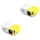 Homoyoyo 2pcs Home Projector Cinema Projector Mini Theater Projector Led Projector Small 1080p