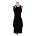 HELMUT Helmut Lang Casual Dress - Bodycon Scoop Neck Sleeveless: Black Print Dresses - Women's Size X-Small
