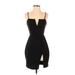 Windsor Cocktail Dress - Mini V Neck Sleeveless: Black Print Dresses - Women's Size Small