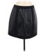 BCBGMAXAZRIA Faux Leather Skirt: Black Solid Bottoms - Women's Size Medium