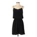 Express Casual Dress - Mini V Neck Sleeveless: Black Solid Dresses - Women's Size Small