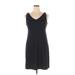Athleta Casual Dress - Mini V-Neck Sleeveless: Black Print Dresses - Women's Size X-Large