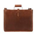 SSWERWEQ Handbags Man bag cross section retro bag leather briefcase first layer of leather men's handbag (Color : Light Brown)