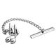 Tie Fixing Pin Buckle Men's Metal Tie Stud Brooch Tie Clip Chain Men's Gift Ornament