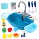 Abaodam 3 Sets Kitchen Water Toy Toys Pretend Play Utensils Electric Sink Pretend Play Kitchen Sink Pretend Play Pretend Play Sink Toy Sink Toy Play Sink Dish Basin Child Abs