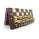 International Chess Wooden Chess Backgammon Checkers 3In1 Chess Game Travel Chess Set Wooden Chess Piece Chessboard Folding Board International Chess
