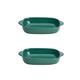 Ceramic Oven Baking Dishes,Oven Baking Dish,8.8 Inches Pie Pan, Porcelain Oven Dishes, Pie Plate, Non-Stick Quiche Dish for Cooking, Set of 2,B (Color : D)