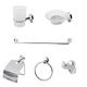 Bathroom Accessory Set, 6 In 1 Chrome Plated Zinc Wall Mounted Towel Holder Kit Including Towel Holder Soap Dish Hook Toothbrush Holder and Paper Holder