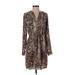 Banana Republic Heritage Collection Casual Dress: Brown Snake Print Dresses - Women's Size 2