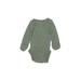 Carter's Long Sleeve Onesie: Green Bottoms - Size Newborn