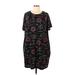 Casual Dress - Shift: Black Batik Dresses - Women's Size Large