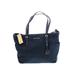 MICHAEL Michael Kors Leather Diaper Bag: Pebbled Blue Print Bags