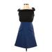 Few Moda Cocktail Dress - Mini One Shoulder Sleeveless: Blue Print Dresses - Women's Size Small