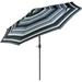 9-Foot Patio Umbrella with Push Button Tilt and Crank,Stripe