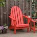 Portable Red Adirondack Chair Weather Resistant Folding Accent Chair