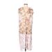 Vince Camuto Casual Dress - Shift: Ivory Floral Dresses - Women's Size Medium