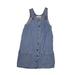 M&S Overall Dress - Shirtdress: Blue Solid Skirts & Dresses - Kids Girl's Size 11