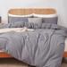 Soft Comfortable, 3-Piece Grey Duvet Cover Bedding Set