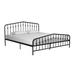 Bushwick Metal Bed, Modern Design, King Size - Black