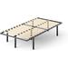 Euro Slats Mattress Foundation / 14" Metal Platform Bed Frame / No Box Spring Needed / Steel & Wood Frame / Underbed Storage