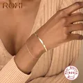 ROXI Minimalism INS Snake Chain Bracelets for Women Men Gold/Silver Bracelets 925 Sterling Silver