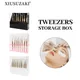 XIUSUZAKI Tweezers storage box 8 holes holder Eyelashes Makeup Professional Storage for Eyelash