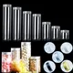 5Pcs100ml-420ml Clear Plastic Jars W/ Aluminum Lids Portable Containers Straight Cylinders Bottle