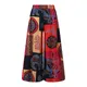 Elastic Waist Pants For Women Loose Casual Print Wide Leg Pants Slim For Female Elasticated Trousers