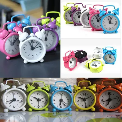 Creative Cute Mini Metal Small Alarm Clock Electronic Small Alarm Clock Multicolor Electronic Small Alarm Table Morning Clock