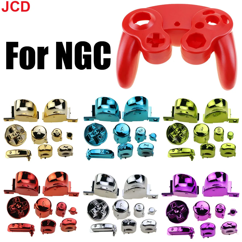 JCD 1 jeu de touches de boutons de galvanoplastie, claviers ABXY Z, boutons L R pour contrôleur de jeu Gamecube NGC, accessoires de remplacement