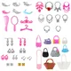 NK Mini Doll Accessories For Barbie Doll Plastic Jewelry Earrings Bags Shoes Hangers For 1/6 Doll