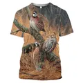 T-shirt da uomo con motivo a festa per la caccia agli animali estivi moda Casual da uomo all'aperto