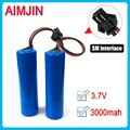 3.7V 3000mAh 18650 Rechargeable Lithium-ion Battery SM Plug 3.7V Rechargeable Battery