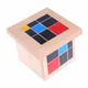 Jouets éducatifs d'apprentissage préscolaire Cube trinoïque en bois Montessori pour les