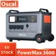 Oscal-Centrale électrique robuste PowerMax 3600 3600Wh à 57600Wh batterie veFePO4 14 sorties 5
