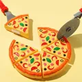 Jouet de découpe de pizza en plastique pour enfants simulation de dinette jeu de simulation de