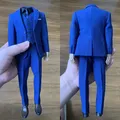 Toy Center-Ensemble de vêtements bleu royal pour homme chemise imbibée pantalon chaussures en