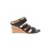 Franco Sarto Wedges: Black Print Shoes - Women's Size 7 1/2 - Open Toe