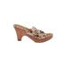 Sam Edelman Heels: Slide Platform Bohemian Brown Shoes - Women's Size 9 - Almond Toe