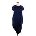 Universal Standard Casual Dress - Shift Crew Neck Short sleeves: Blue Solid Dresses - Women's Size 18