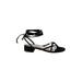 Steve Madden Sandals: Black Print Shoes - Women's Size 6 - Open Toe