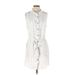 Velvet Heart Casual Dress - Shirtdress: White Dresses - Women's Size Small