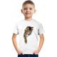 Kinder Jungen T-Shirt T-Shirt Kurzarm Katze Dinosaurier Grafik 3D-Druck Tier Schule Kinder Tops aktive weiße Katze hellweiße weiße Katze