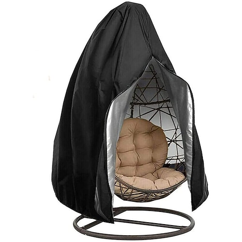 210d wasserdichte Outdoor-Stuhlabdeckungen mit Reißverschluss, strapazierfähige große Outdoor-Stuhlabdeckung, wasserdichter winddichter UV-Schutz für Outdoor-Schaukelstühle Image