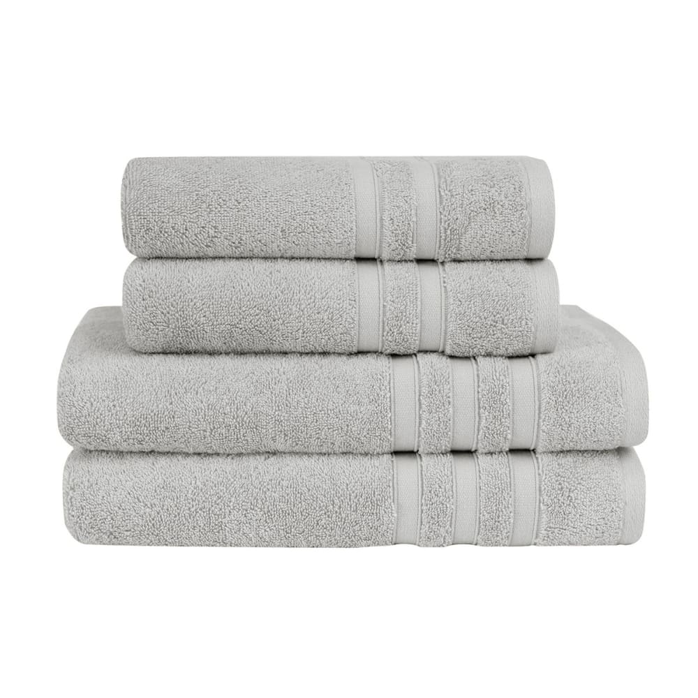 Ensemble de bain 4 pièces en coton/modal Gris Perle