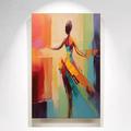 Hand Painted Large Palette Lady Back View Oil Painting Palette Lady Canvas Wall Art Decoration Abstract Woman Frameless
