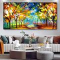 Tree Wall Art Colorful Forest Painting handmade Canvas Colorful Trees Forest landscape painting Colorful Jungle Canvas landscape painting Huge Canvas Home Decor Autumn Canvas painting